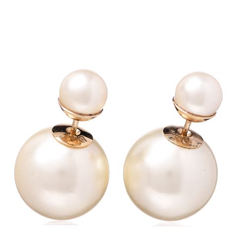 christian Dior tribal pearl earrings